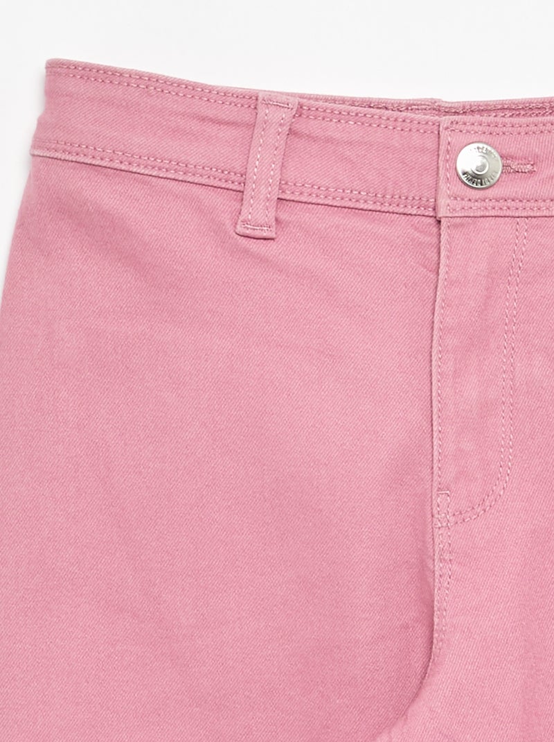 Wide-Leg-Hose ohne Vordertaschen Rosa - Kiabi