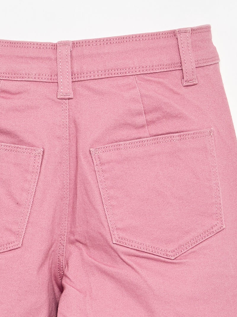 Wide-Leg-Hose ohne Vordertaschen Rosa - Kiabi