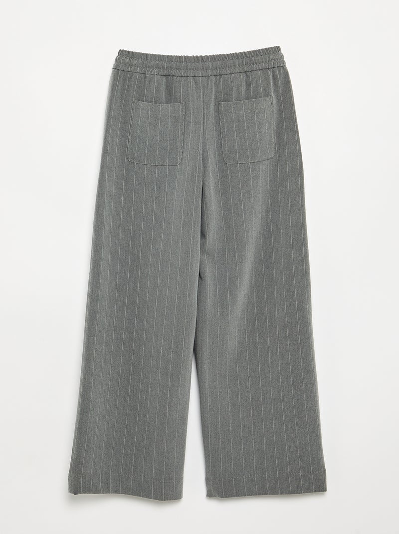 Wide-Leg-Hose / weiter Schnitt Gris - Kiabi