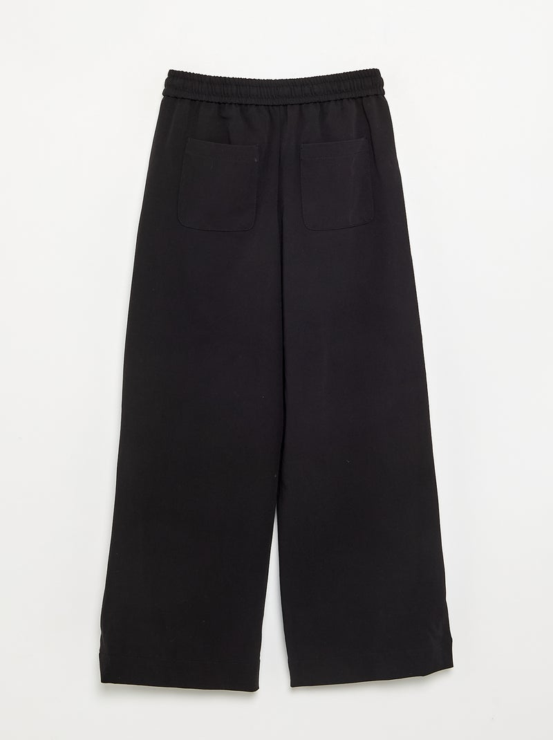 Wide-Leg-Hose / weiter Schnitt Noir - Kiabi