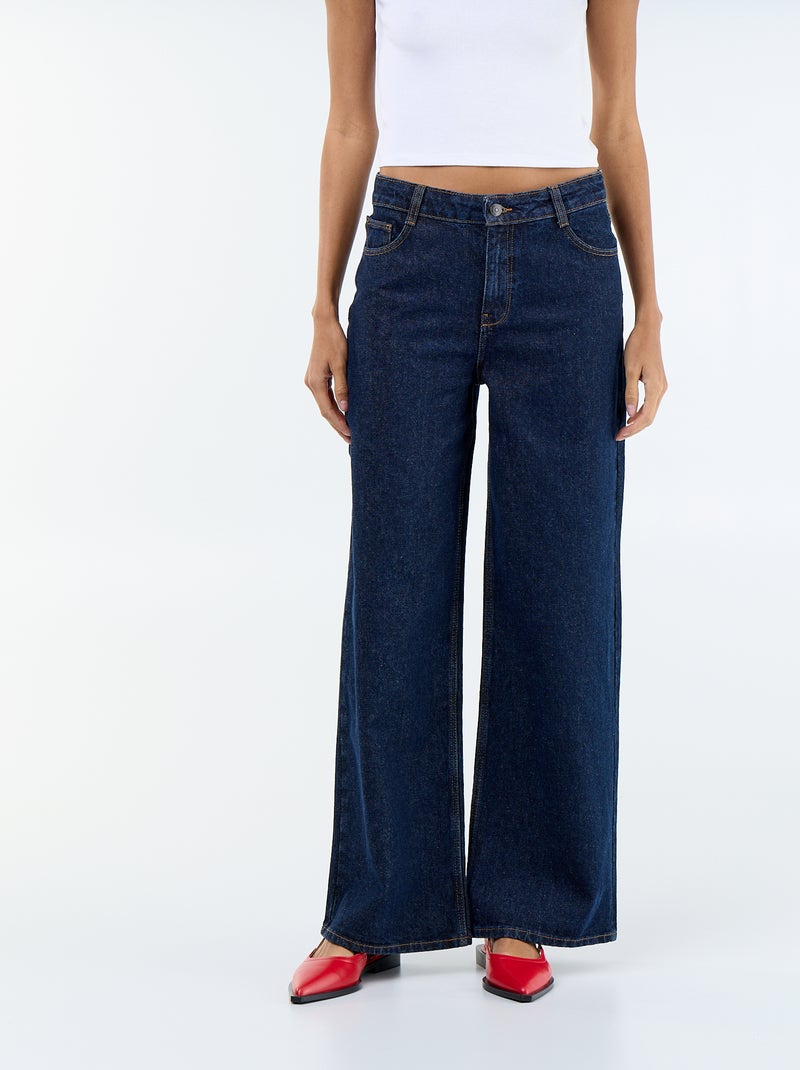 Wide-Leg-Jeans - L30 Blau - Kiabi
