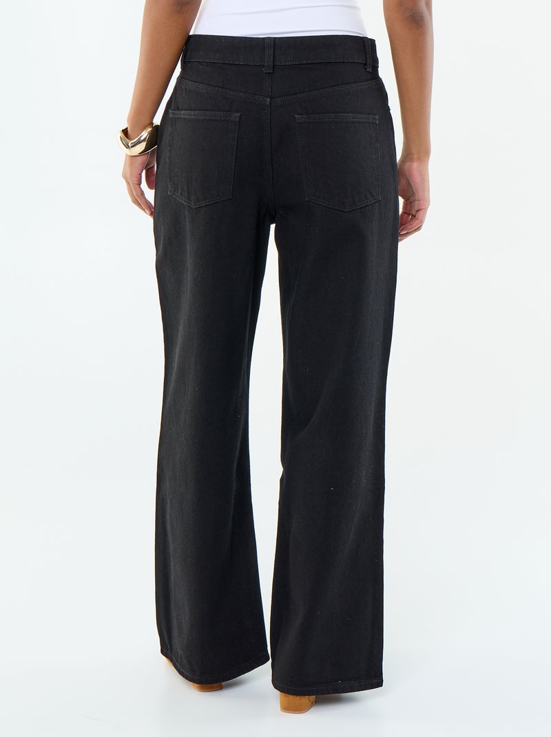 Wide-Leg-Jeans - L30 Schwarz - Kiabi