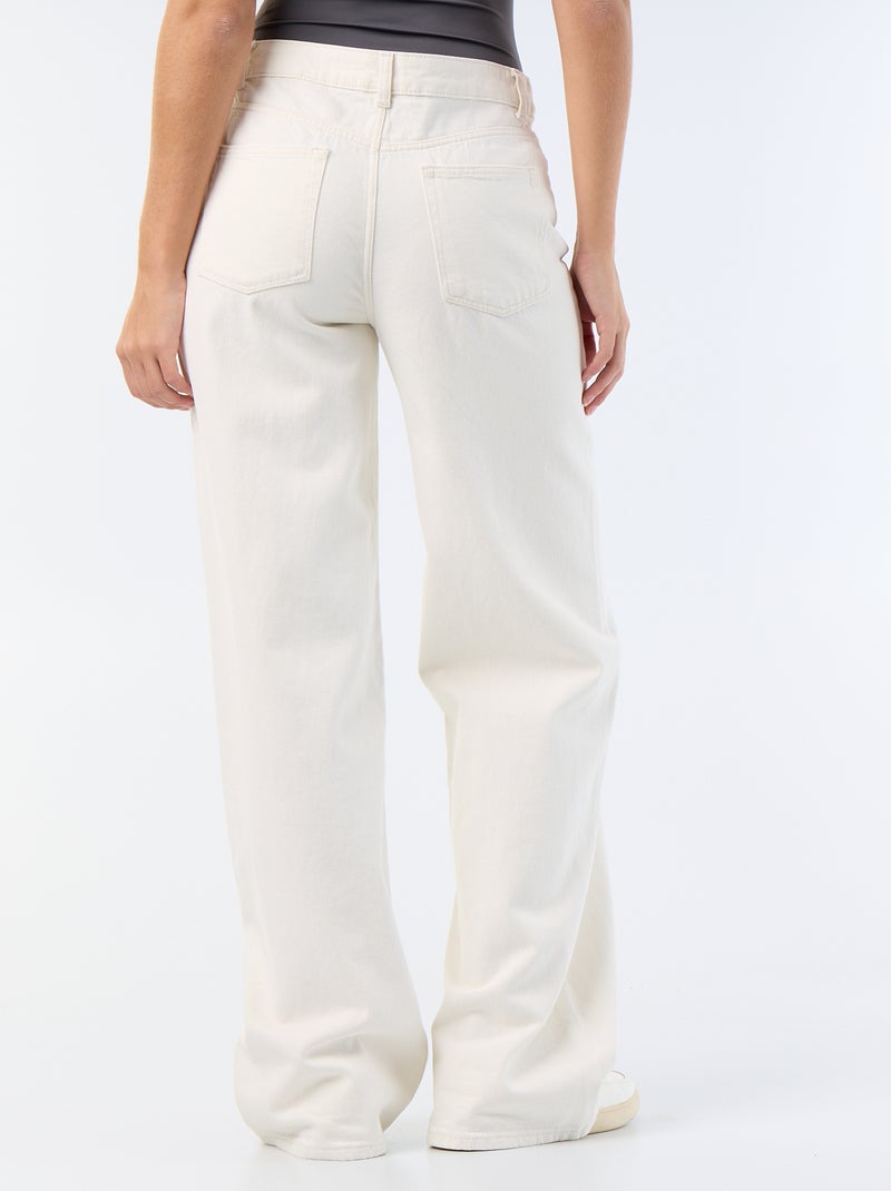 Wide leg jeans - L34 White - Kiabi