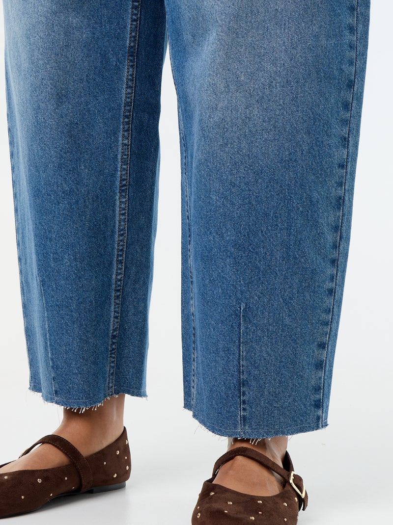 Wide-Leg Jeans mit 5 Taschen Blau - Kiabi