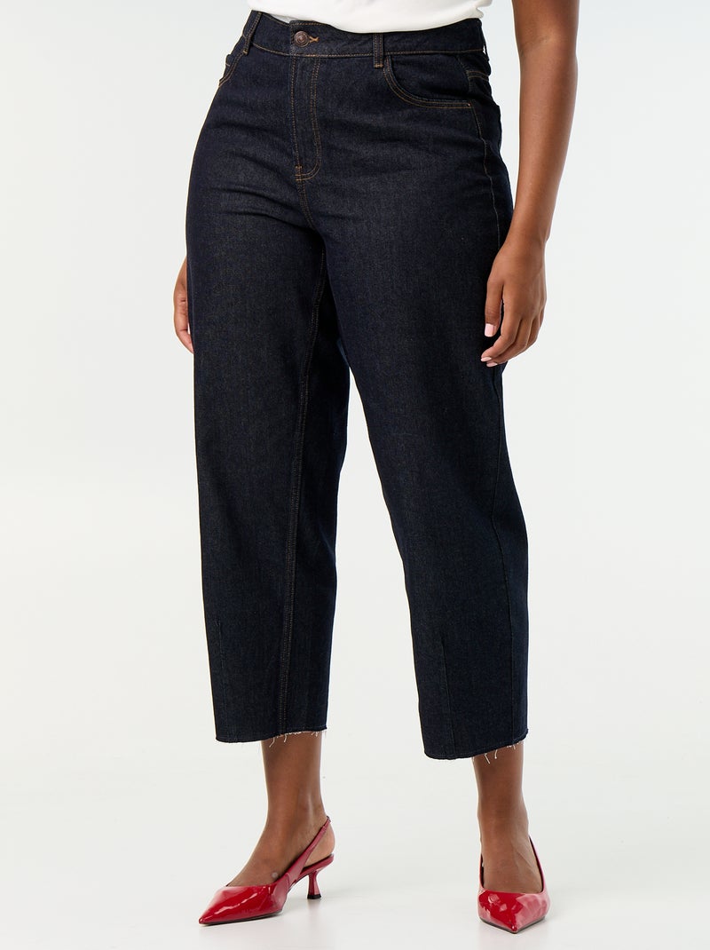 Wide-Leg-Jeans mit 5 Taschen Blau - Kiabi