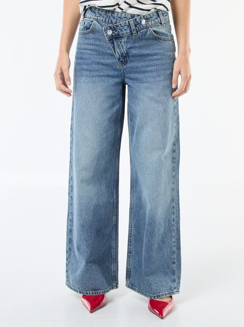Wide-Leg-Jeans mit doppelter Knopfleiste - Kiabi