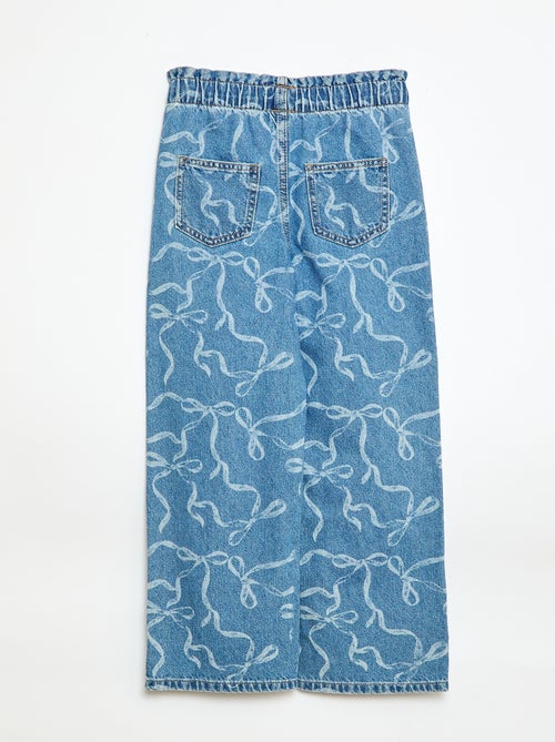 Wide-Leg Jeans mit Fantasie-Print - Kiabi