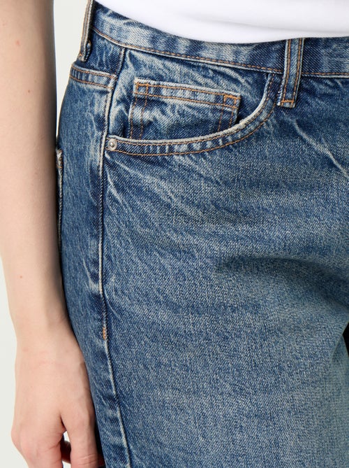 Wide-Leg-Jeans mit gestickten Sternen auf den Gesässtaschen - Kiabi