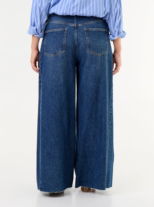 Wide-Leg-Jeans mit offener Kante - Kiabi