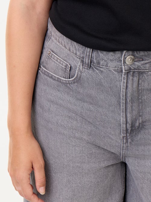 Wide-Leg-Jeans mit offener Kante - Kiabi