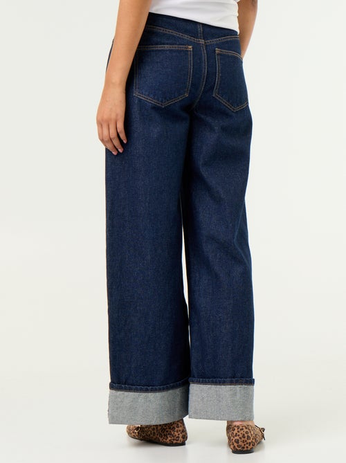 Wide-Leg-Jeans mit Umschlag am Saum - Kiabi Wide-Leg-Jeans mit Umschlag am Saum - Kiabi