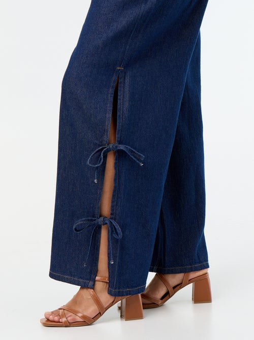 Wide-Leg-Jeans mit verspielten Schleifen an den Seiten - Kiabi