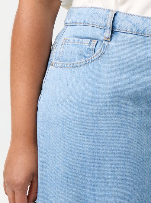 Wide-Leg-Jeans mit verspielten Schleifen an den Seiten - Kiabi Wide-Leg-Jeans mit verspielten Schleifen an den Seiten - Kiabi