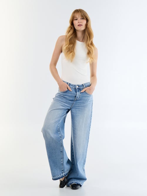 Wide-Leg-Jeans mit Washed-Out-Effekt - Kiabi