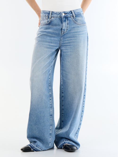 Wide-Leg-Jeans mit Washed-Out-Effekt - Kiabi