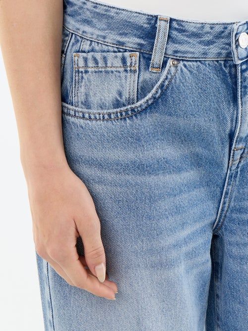 Wide-Leg-Jeans mit Washed-Out-Effekt - Kiabi