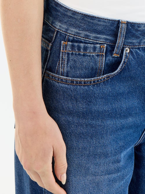 Wide-Leg-Jeans mit Washed-Out-Effekt - Kiabi Wide-Leg-Jeans mit Washed-Out-Effekt - Kiabi
