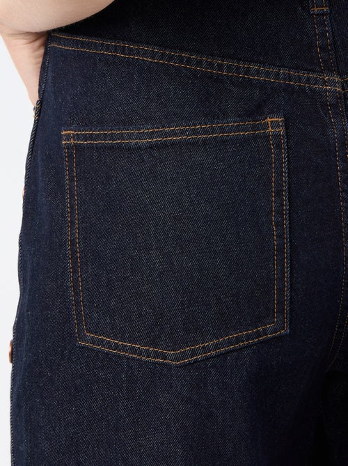 Wide-Leg-Jeans mit weitem Schnitt und Zierdruckknöpfen an den Seiten - Kiabi