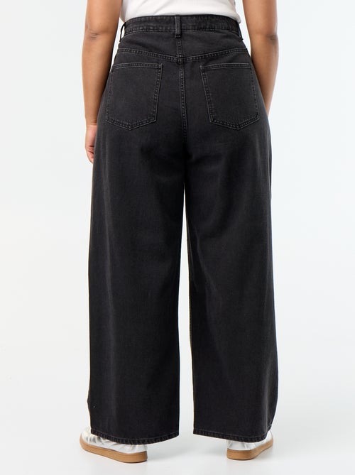 Wide-Leg-Jeans mit Zierausschnitten und Nieten - Kiabi