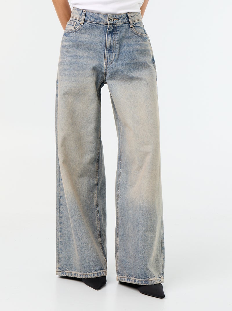 Wide-Leg Jeans / weiter Schnitt Blau - Kiabi