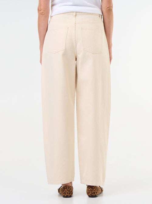 Wide-leg jeans with decorative studs - Kiabi