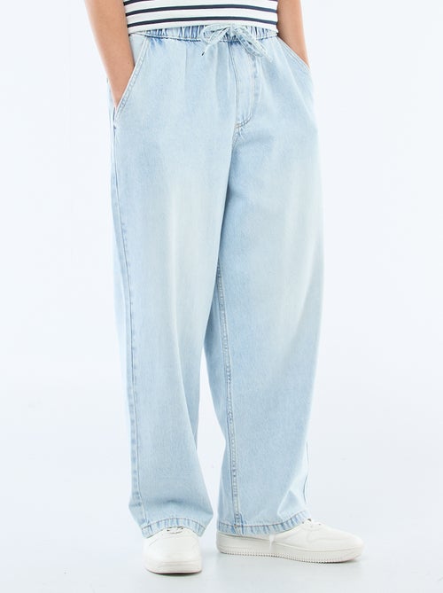 Wide Leg Jeans with Elasticated Waist - Kiabi