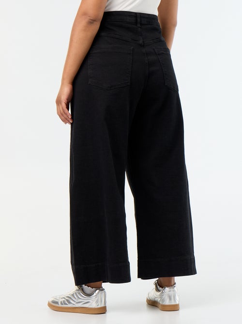 Wide-leg jeans with patch pockets - Kiabi