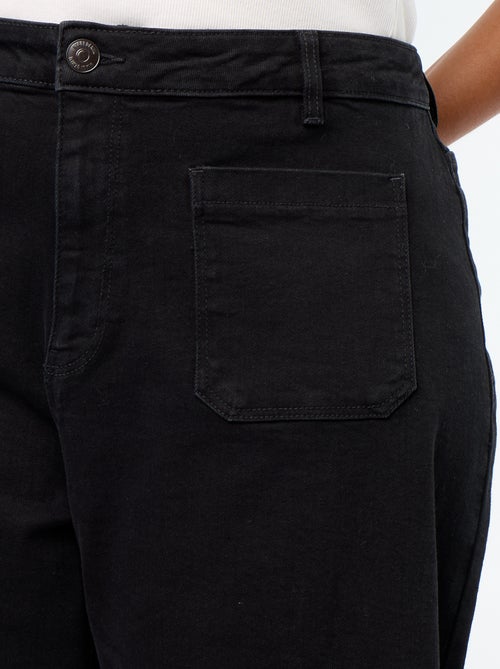 Wide-leg jeans with patch pockets - Kiabi