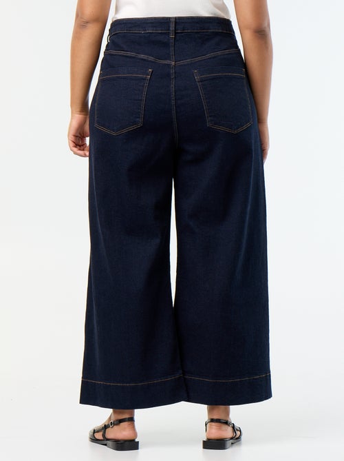 Wide-leg jeans with patch pockets - Kiabi
