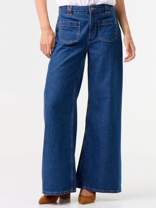 Wide Leg Jeans with Patch Pockets - Kiabi