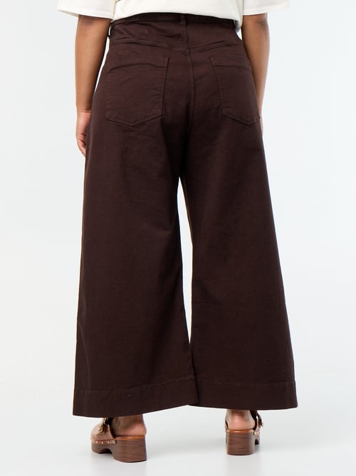Wide-leg jeans with patch pockets - Kiabi