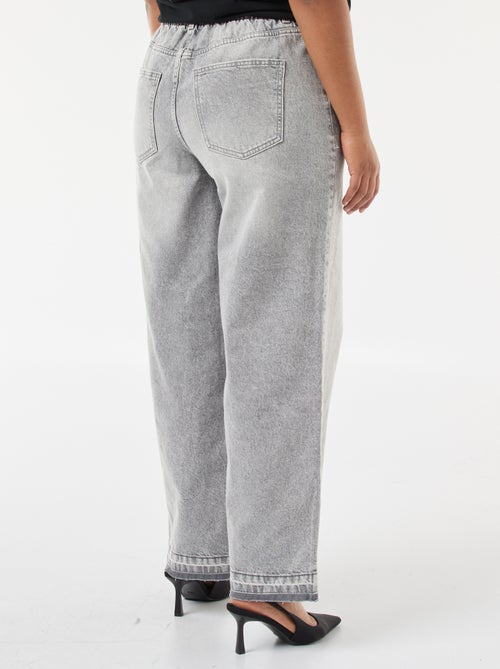 Wide Leg Jeans with Raw Hem - Kiabi