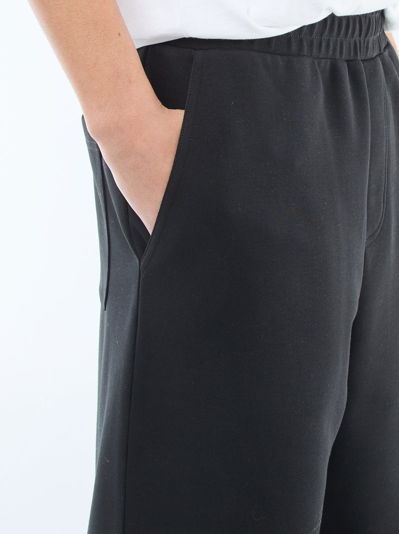Wide-Leg Jogger Style Pants Black - Kiabi
