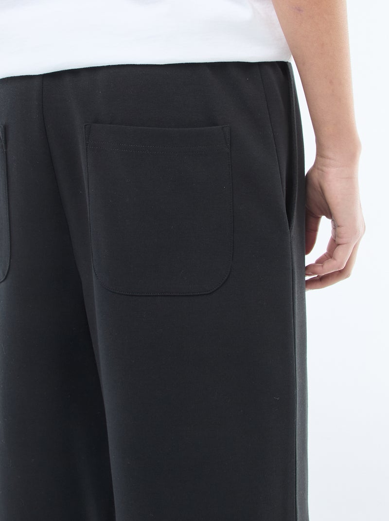 Wide-Leg Jogger Style Pants Black - Kiabi