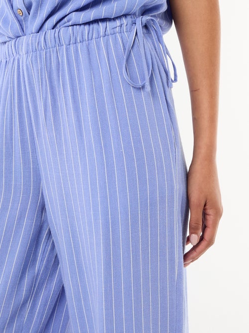 Wide-Leg Linen-Blend Pants - Kiabi