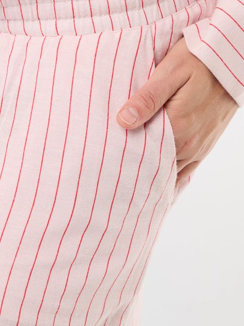 Wide-leg maternity trousers in linen blend - Kiabi