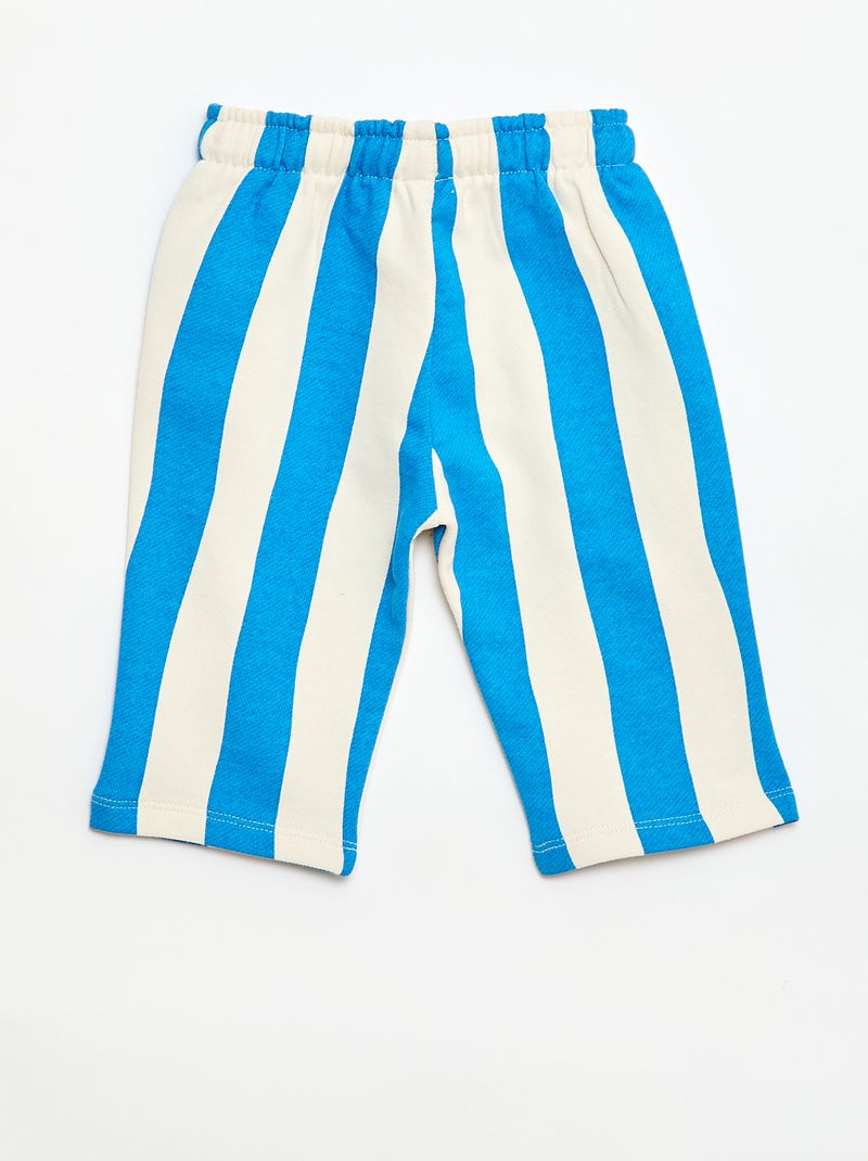 Wide-Leg Patterned Pants White - Kiabi