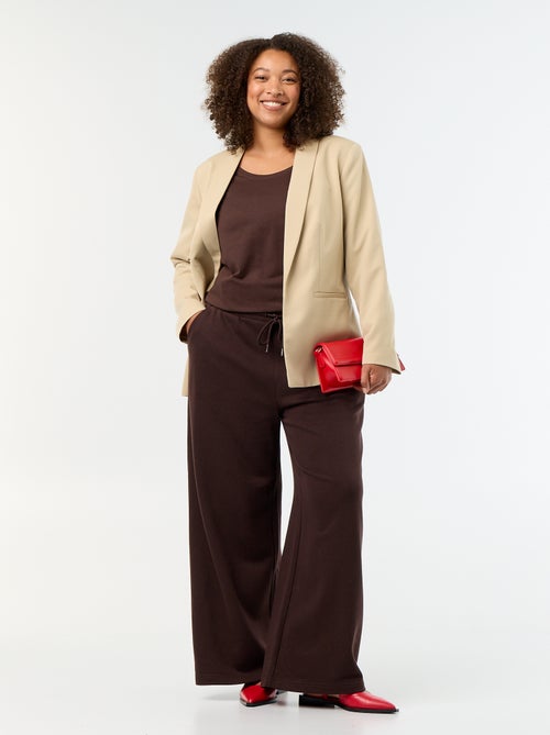 Wide-leg plain joggers - Kiabi Wide-leg plain joggers - Kiabi