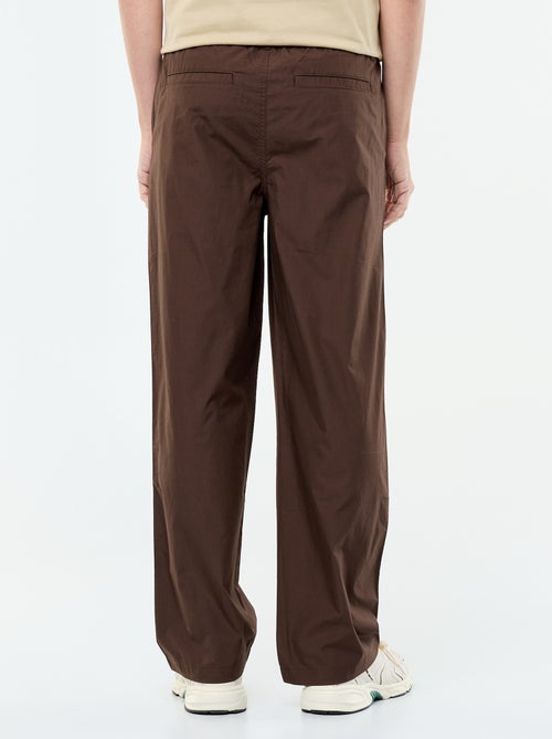 Wide-leg Poplin Trousers - Kiabi