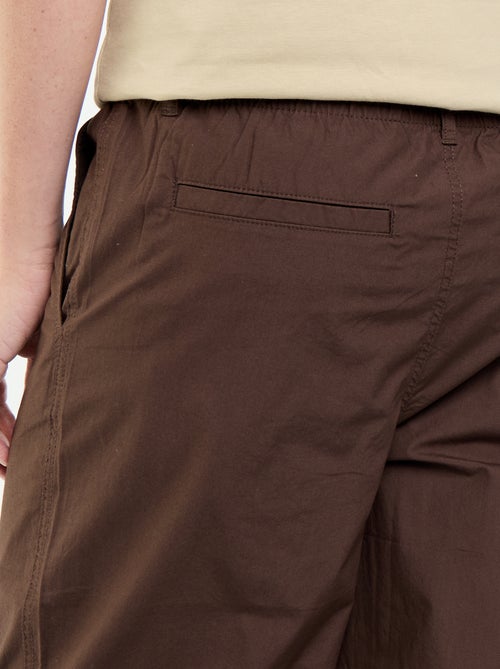 Wide-leg Poplin Trousers - Kiabi