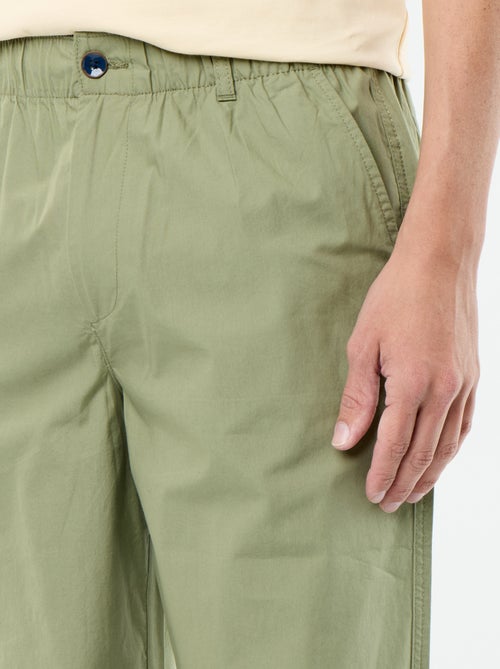 Wide-leg Poplin Trousers - Kiabi