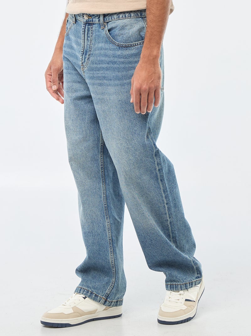 Wide Leg / Relaxed Fit 5-Pocket Jeans Blue - Kiabi