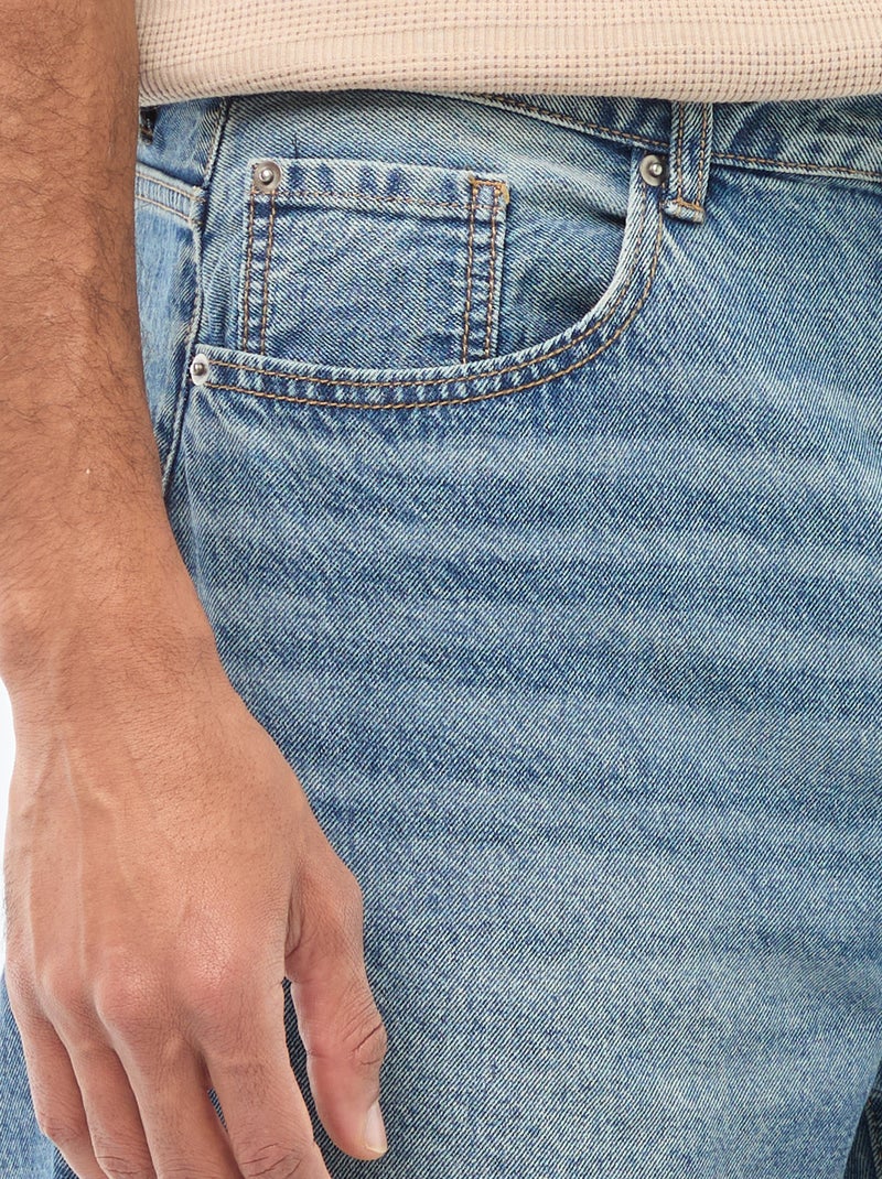 Wide Leg / Relaxed Fit 5-Pocket Jeans Blue - Kiabi