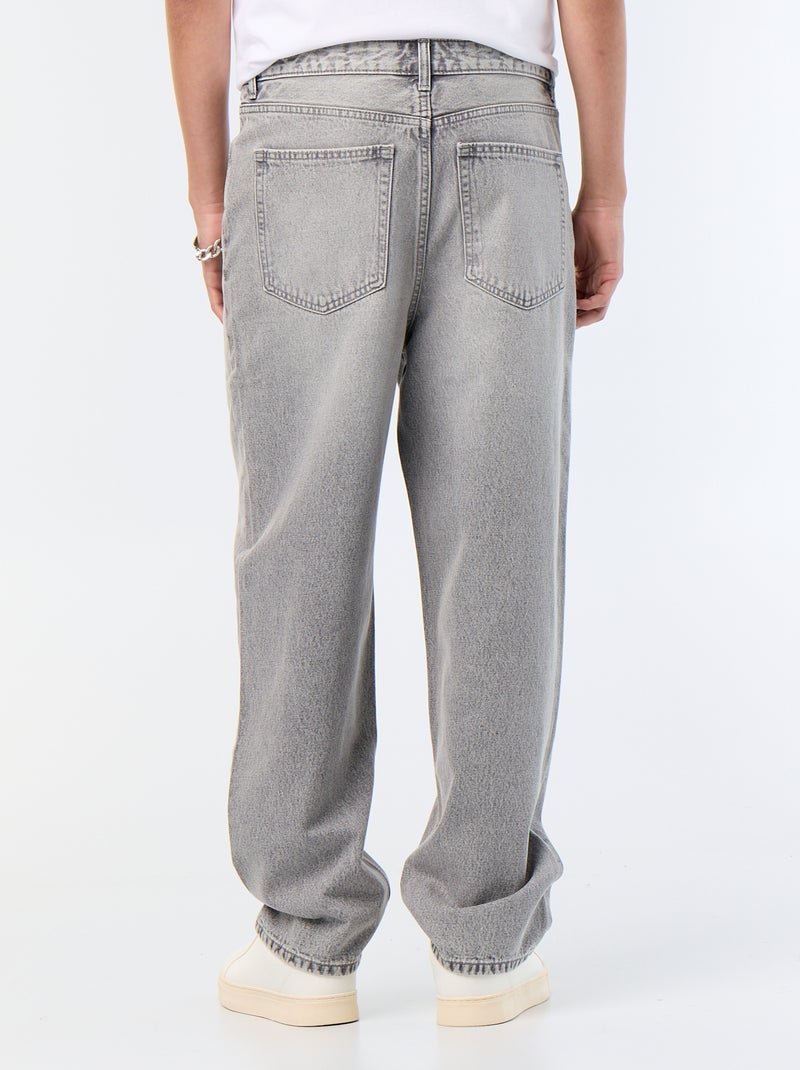 Wide leg / relaxed fit jeans Grey - Kiabi