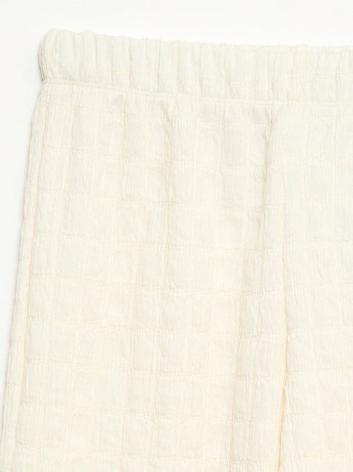 Wide-leg Stretch Knit Trousers - Kiabi