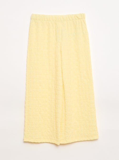 Wide-leg Stretch Knit Trousers - Kiabi