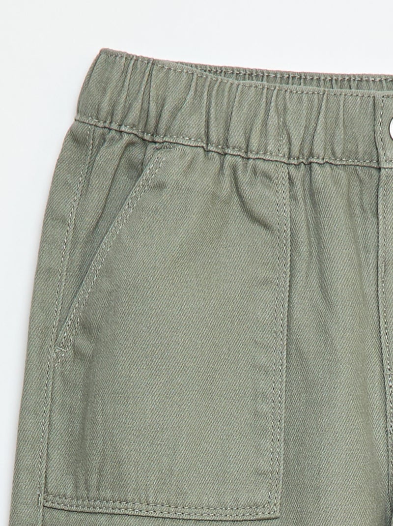 Wide Leg Trousers - Extra Comfortable Fit Green - Kiabi