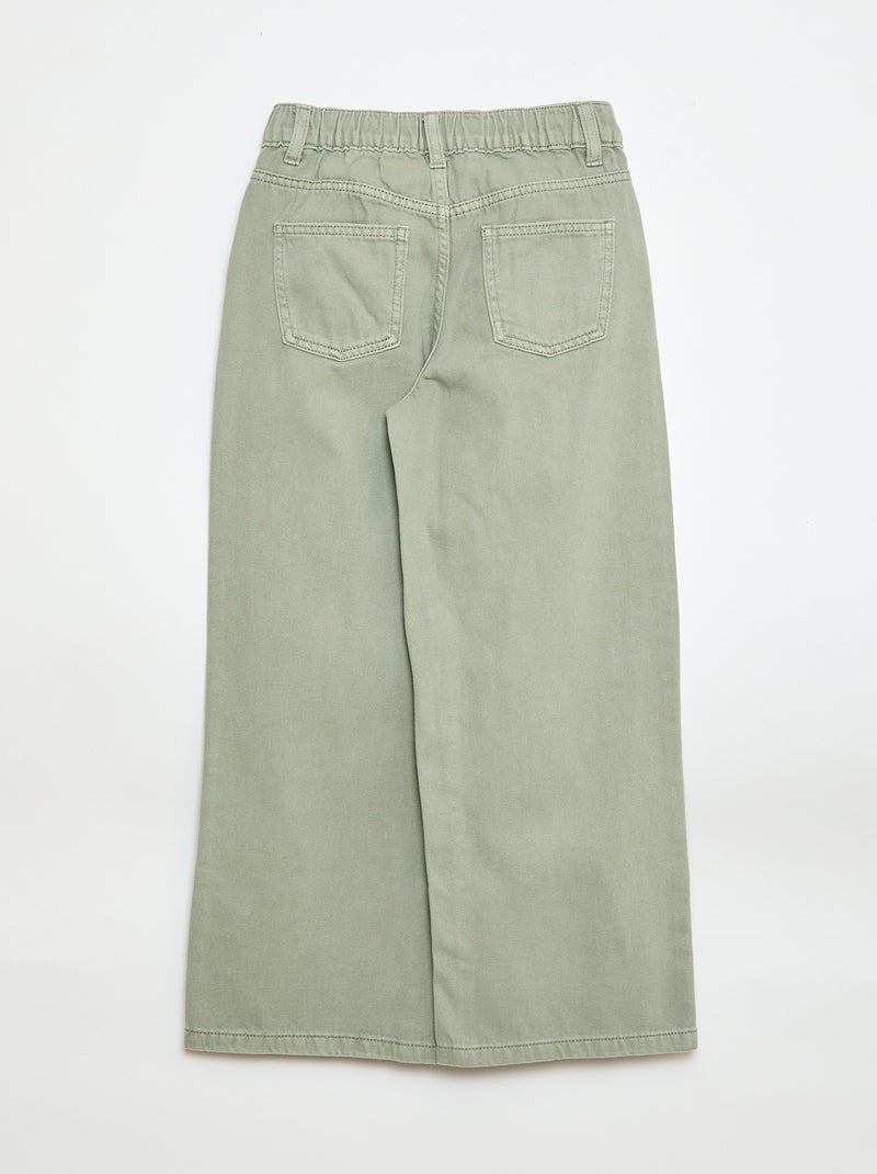 Wide-leg trousers Green - Kiabi