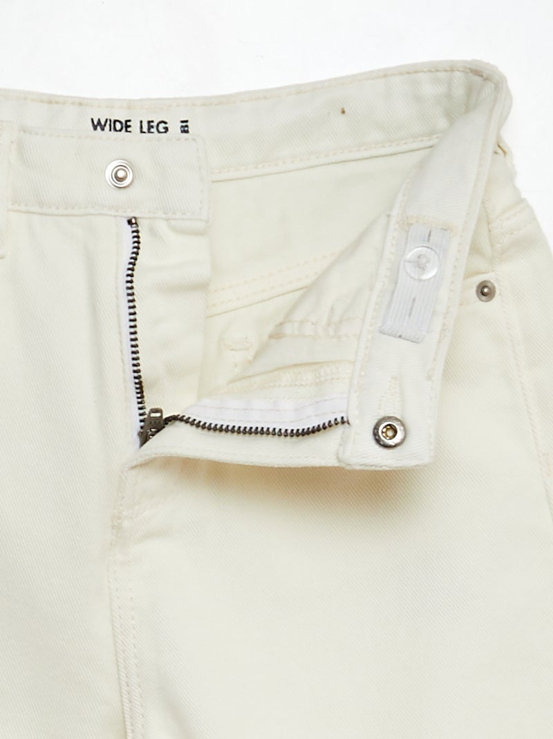 Wide-leg trousers WHITE - Kiabi