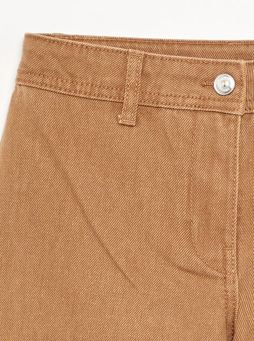 Wide-leg trousers with 'flower' embroidery - Kiabi